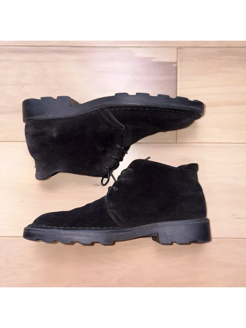 Salvatore Ferragamo Black Suede Chukka Boots Men 9 2E Made In Italy